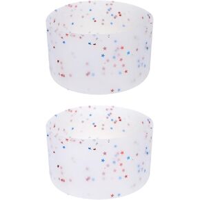 uxcell 2pcs Silicone Boot Sleeve for Water Bottles Bottom Diameter of 2.84-3", Silicone Water Bottle Bottom Sleeve for Tumbler, Non-Slip Protector Sleeve Cover Boot, Star
