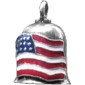 USA American Flag Gremlin Bell for Motorcycles Biker Protection w/MC TIRE Wristband