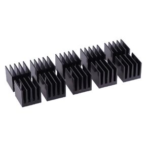 Alphacool 17155 GPU Ram Alu Heatsinks 15x15mm - Black 10 pcs Air Cooling Passive Coolers