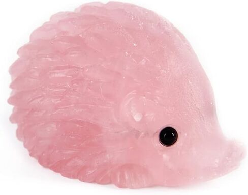 Hand Carved Mixed gemstome Crystal Hedgehog Animal Figurine Carving Decor (Amethyst) in Saudi Arabia