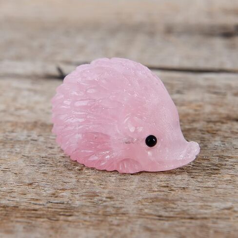 Hand Carved Mixed gemstome Crystal Hedgehog Animal Figurine Carving Decor (Amethyst) in Saudi Arabia