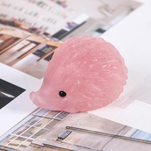 Hand Carved Mixed gemstome Crystal Hedgehog Animal Figurine Carving Decor (Amethyst) in Saudi Arabia