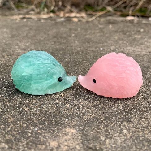 تمثال منحوت يدويًا على شكل قنفذ كريستالي مختلط من الأحجار الكريمة (الجمشت) in Kuwait