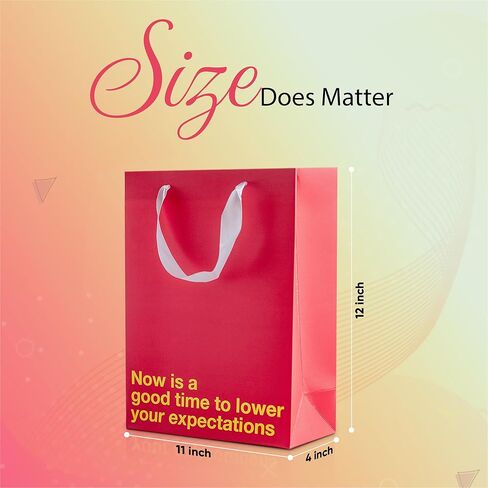 MilkToast Brands Funny Snarky Colored Gift Bag Set, 5 Pieces, Inappropriate Snarky Birthday Gift Wrapping in Kuwait