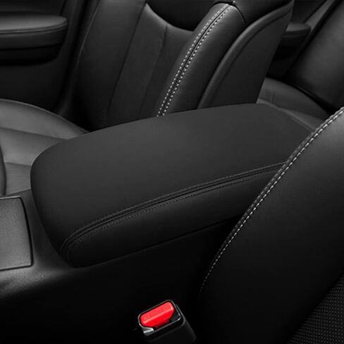 Center Console Cover for Nissan Maxima 2009-2014 Console Armrest Cover for Nissan Maxima 2009-2011 2012 2013 2014 Car Cushion Protector Pad (Black with Black Stitches) in Kuwait