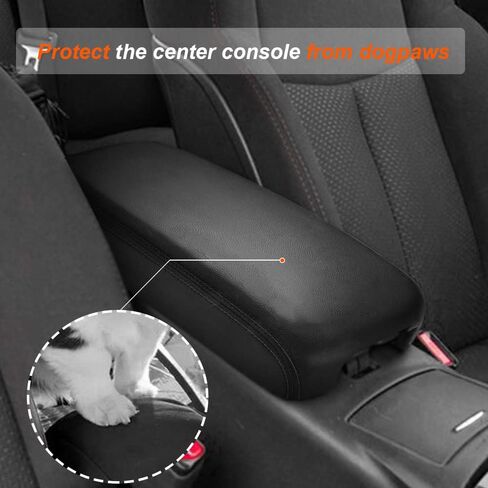 Center Console Cover for Nissan Maxima 2009-2014 Console Armrest Cover for Nissan Maxima 2009-2011 2012 2013 2014 Car Cushion Protector Pad (Black with Black Stitches) in Kuwait