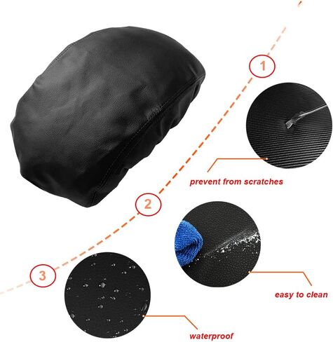 Center Console Cover for Nissan Maxima 2009-2014 Console Armrest Cover for Nissan Maxima 2009-2011 2012 2013 2014 Car Cushion Protector Pad (Black with Black Stitches) in Kuwait