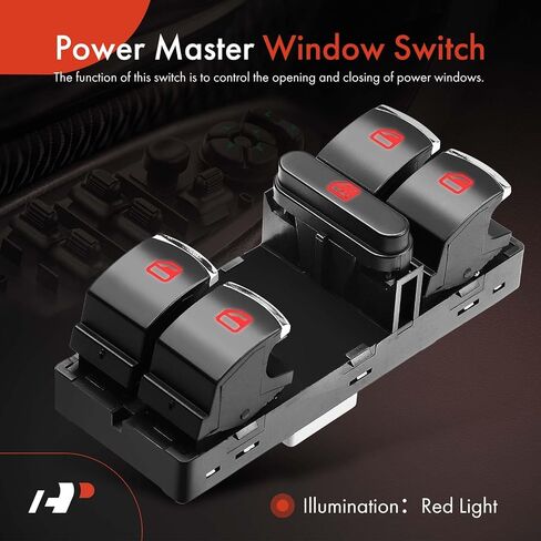 A-Premium Master Power Window Switch Compatible with Volkswagen Jetta 2011-2016, Golf 2010-2013, Tiguan 2009-2017, Passat 2012-2016, CC 2012-2017, Front Left Driver Side, Replace# 5K4959857, 5nd959857 in Saudi Arabia