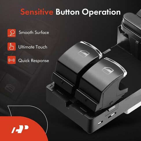 A-Premium Master Power Window Switch Compatible with Volkswagen Jetta 2011-2016, Golf 2010-2013, Tiguan 2009-2017, Passat 2012-2016, CC 2012-2017, Front Left Driver Side, Replace# 5K4959857, 5nd959857 in Saudi Arabia