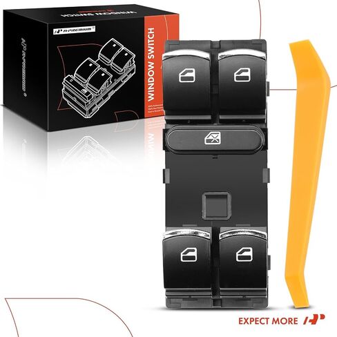A-Premium Master Power Window Switch Compatible with Volkswagen Jetta 2011-2016, Golf 2010-2013, Tiguan 2009-2017, Passat 2012-2016, CC 2012-2017, Front Left Driver Side, Replace# 5K4959857, 5nd959857 in Saudi Arabia