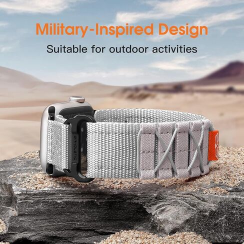 R-Nylon Band Compatible with Apple Watch Bands 44mm 45mm 49mm 42mm for Men, Rugged Tactical Militray Sport Loop Strap for iWatch Band Ultra 2 SE Series 9 8 7 6 5 4 3 2 1 in Saudi Arabia