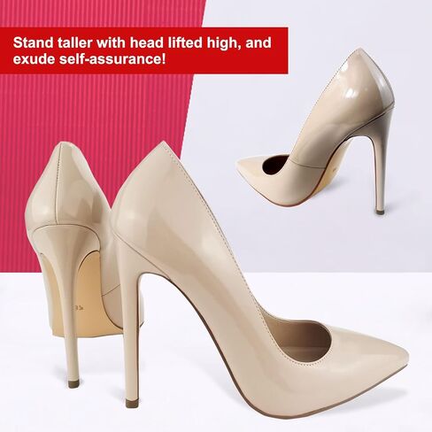 Women's Pointed Toe Stiletto High Heel Dress Pumps 5 Inch Sexy Heels Wedding Braidal Evening Party Shoes in Saudi Arabia