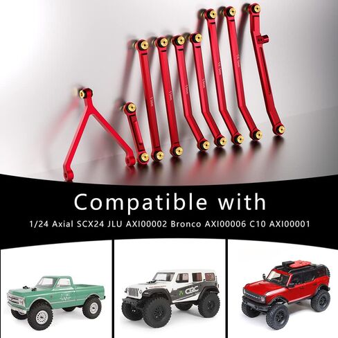 Aluminum High Clearance Steering Links Set for 1/24 Axial SCX24 Bronco/JLU/C10 Upgrade Parts in Saudi Arabia