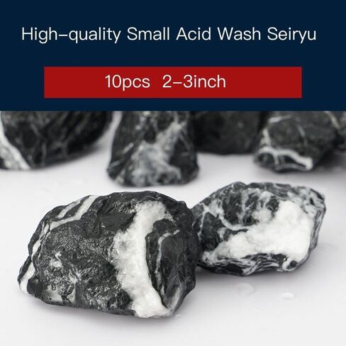Carefully Selected Small Acid Wash Seiryu Stones,Boutique Seiryu Stones, PH Neutral Decorative Aquarium Rocks, seiryu Stone Aquarium Rock (1-2inch 20pcs) in Saudi Arabia