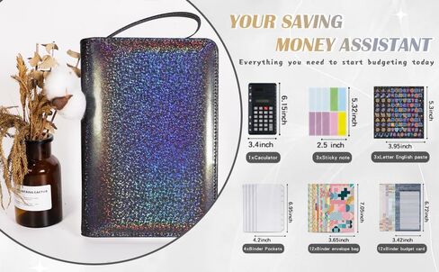 100 Day Envelopes Money Saving Challenge, 52 Week Money Saving Book with Calculator, A6 Budget Binder with Envelopes, Money Wallet Organizer for Cash Stuffing with Zipper (Pink) in Saudi Arabia