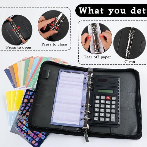 100 Day Envelopes Money Saving Challenge, 52 Week Money Saving Book with Calculator, A6 Budget Binder with Envelopes, Money Wallet Organizer for Cash Stuffing with Zipper (Pink) in Saudi Arabia