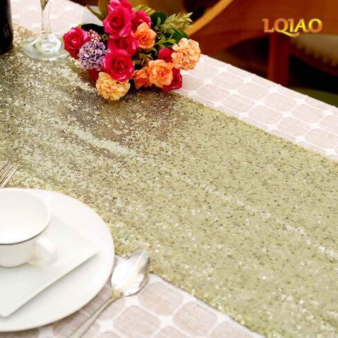 Sequin Table Runner Apple Green 2 Packs 12x72inches Glitter Runner Sparkly Runner Linen for Birthday Party Supplies Wedding Bachelorette Holiday Celebration Bridal Baby Shower Events in Saudi Arabia