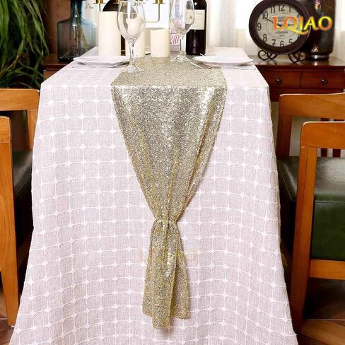 Sequin Table Runner Apple Green 2 Packs 12x72inches Glitter Runner Sparkly Runner Linen for Birthday Party Supplies Wedding Bachelorette Holiday Celebration Bridal Baby Shower Events in Saudi Arabia