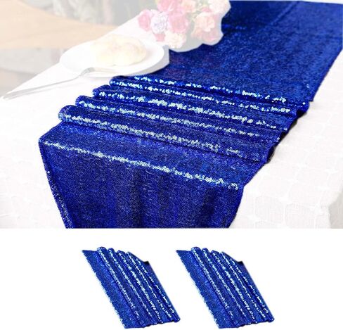 Sequin Table Runner Apple Green 2 Packs 12x72inches Glitter Runner Sparkly Runner Linen for Birthday Party Supplies Wedding Bachelorette Holiday Celebration Bridal Baby Shower Events in Saudi Arabia