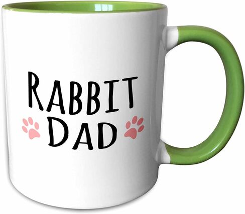 3dRose Rabbit Dad Mug, 11 oz, Black in Saudi Arabia
