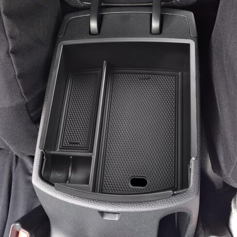 TACORBO Center Console Organizer Compatible with Hyundai Kona 2018 2019 2020 2021 2022 2023 Accessories Armrest Secondary Storage Box, Interior ABS Insert Tray, [Not fit the Kona EV], Black in Saudi Arabia