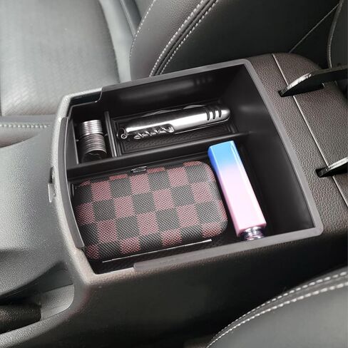TACORBO Center Console Organizer Compatible with Hyundai Kona 2018 2019 2020 2021 2022 2023 Accessories Armrest Secondary Storage Box, Interior ABS Insert Tray, [Not fit the Kona EV], Black in Saudi Arabia