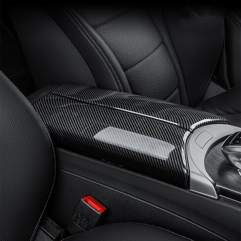 Carbon Fiber Center Console Armrest Box Protector Cover Armrest Panel Trim Interior Accessories Compatible with Mercedes Benz G-Class W464 G63 AMG G550 G500 2019-2023 in Kuwait
