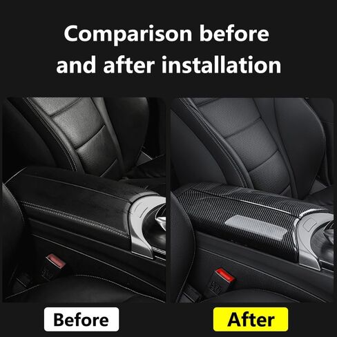 Carbon Fiber Center Console Armrest Box Protector Cover Armrest Panel Trim Interior Accessories Compatible with Mercedes Benz G-Class W464 G63 AMG G550 G500 2019-2023 in Kuwait