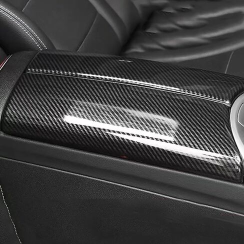 Carbon Fiber Center Console Armrest Box Protector Cover Armrest Panel Trim Interior Accessories Compatible with Mercedes Benz G-Class W464 G63 AMG G550 G500 2019-2023 in Kuwait