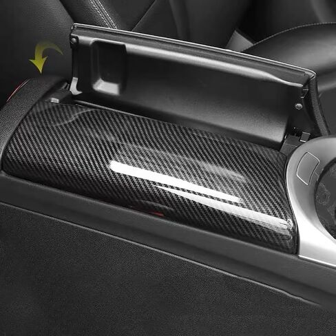 Carbon Fiber Center Console Armrest Box Protector Cover Armrest Panel Trim Interior Accessories Compatible with Mercedes Benz G-Class W464 G63 AMG G550 G500 2019-2023 in Kuwait