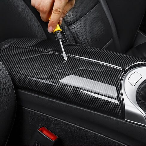Carbon Fiber Center Console Armrest Box Protector Cover Armrest Panel Trim Interior Accessories Compatible with Mercedes Benz G-Class W464 G63 AMG G550 G500 2019-2023 in Kuwait