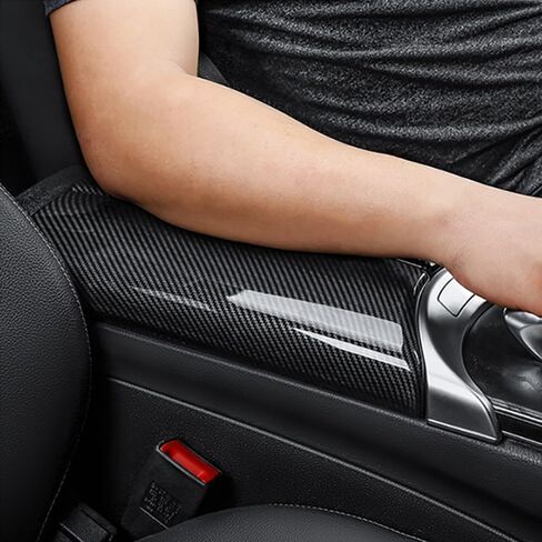 Carbon Fiber Center Console Armrest Box Protector Cover Armrest Panel Trim Interior Accessories Compatible with Mercedes Benz G-Class W464 G63 AMG G550 G500 2019-2023 in Kuwait