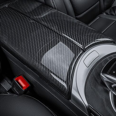Carbon Fiber Center Console Armrest Box Protector Cover Armrest Panel Trim Interior Accessories Compatible with Mercedes Benz G-Class W464 G63 AMG G550 G500 2019-2023 in Kuwait