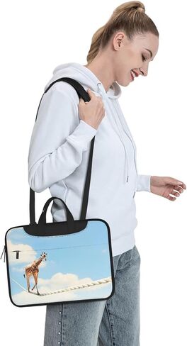 Laptop Bag Laptop Case Computer Bags Giraffe Walking On Rope Printed Padded Sleeve Cover for Women Men in Saudi Arabia