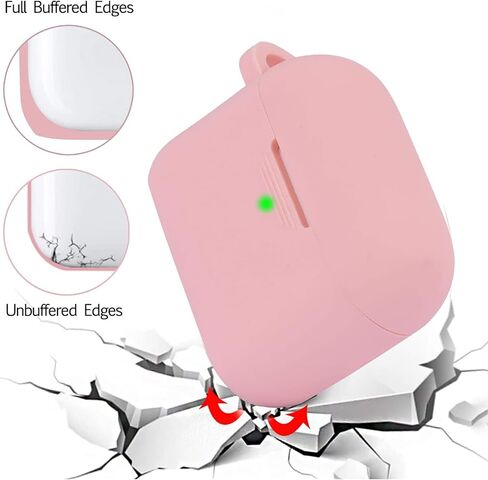 Portable Electronic Device Cover for Airpods 3, Gray Blue Silicone Case with Pompom Keychain for Women Girls, 2021 in Saudi Arabia