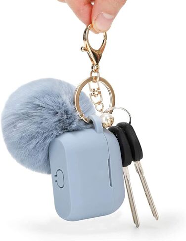 Portable Electronic Device Cover for Airpods 3, Gray Blue Silicone Case with Pompom Keychain for Women Girls, 2021 in Kuwait