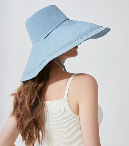 Women Bohemian Reversible Sun Hat Wide Brim Fishing Hats in Saudi Arabia