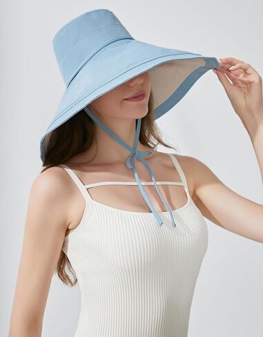 Women Bohemian Reversible Sun Hat Wide Brim Fishing Hats in Saudi Arabia