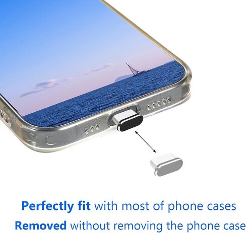 Sibba USB C Dust Plug 8 Pcs Anti Dust Cover Protector Cap Charging Port Cleaning Brush Maintenance Upkeep Repairs Kit All Purpose Model Compatible USB C Devices for Phone Laptop in Saudi Arabia