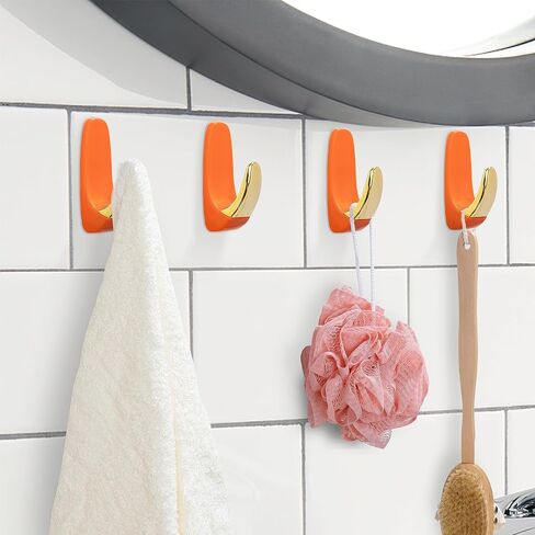 10 Pack Self Adhesive Hooks for Hanging Sticky Hooks Heavy Duty Wall Hangers Waterproof Sticky Holder Towel Hooks Wall Hook on Bathroom Kitchen Towel Robe Key Coat Bag Door（Grey） in Saudi Arabia