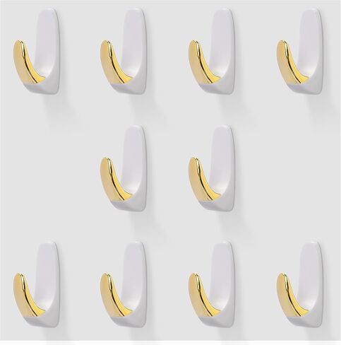 10 Pack Self Adhesive Hooks for Hanging Sticky Hooks Heavy Duty Wall Hangers Waterproof Sticky Holder Towel Hooks Wall Hook on Bathroom Kitchen Towel Robe Key Coat Bag Door（Grey） in Saudi Arabia