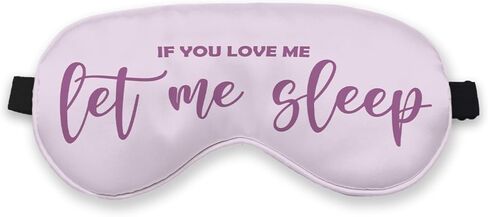 Funny Love Eye Mask for Women Girlfriend Wife Girls, Silk Blackout Eye Mask for Sleeping, Adjustable Straps Soft Lightweight Sleep Mask, If You Love Me Let Me Sleep Valentine's Day Gifts in Kuwait