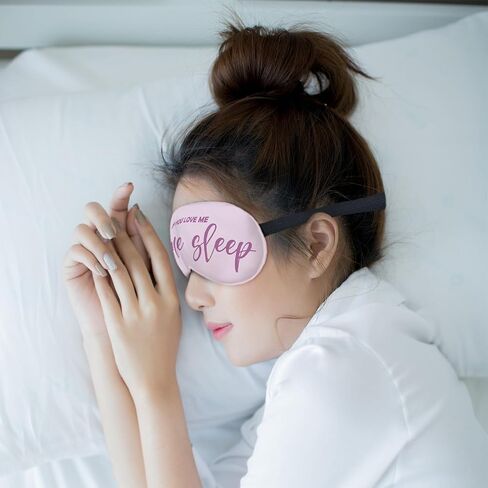 Funny Love Eye Mask for Women Girlfriend Wife Girls, Silk Blackout Eye Mask for Sleeping, Adjustable Straps Soft Lightweight Sleep Mask, If You Love Me Let Me Sleep Valentine's Day Gifts in Kuwait