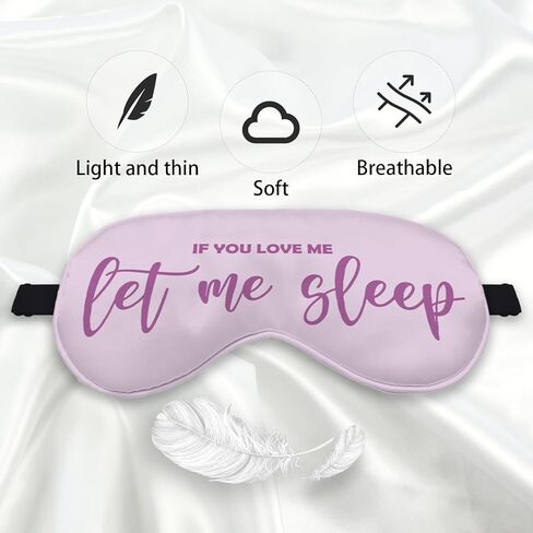 Funny Love Eye Mask for Women Girlfriend Wife Girls, Silk Blackout Eye Mask for Sleeping, Adjustable Straps Soft Lightweight Sleep Mask, If You Love Me Let Me Sleep Valentine's Day Gifts in Kuwait