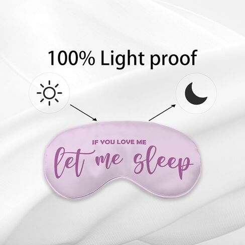 Funny Love Eye Mask for Women Girlfriend Wife Girls, Silk Blackout Eye Mask for Sleeping, Adjustable Straps Soft Lightweight Sleep Mask, If You Love Me Let Me Sleep Valentine's Day Gifts in Kuwait