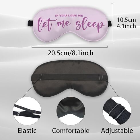 Funny Love Eye Mask for Women Girlfriend Wife Girls, Silk Blackout Eye Mask for Sleeping, Adjustable Straps Soft Lightweight Sleep Mask, If You Love Me Let Me Sleep Valentine's Day Gifts in Kuwait