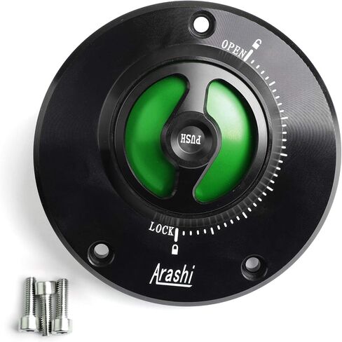 Areyourshop KEYLESS Fuel Cover Gas Tank Cap Black For Kawasaki ER-6F ER-6N Ninja 650 2009+, GTR 1400 2010+, Ninja 1000 ZX-10R 2008+, Ninja 600 ZX-6R 2009+, VERSYS 1000 ABS 2012-2018, Z800 2013-2016 in Saudi Arabia