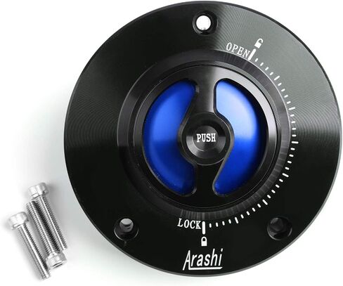 Areyourshop KEYLESS Fuel Cover Gas Tank Cap Black For Kawasaki ER-6F ER-6N Ninja 650 2009+, GTR 1400 2010+, Ninja 1000 ZX-10R 2008+, Ninja 600 ZX-6R 2009+, VERSYS 1000 ABS 2012-2018, Z800 2013-2016 in Saudi Arabia
