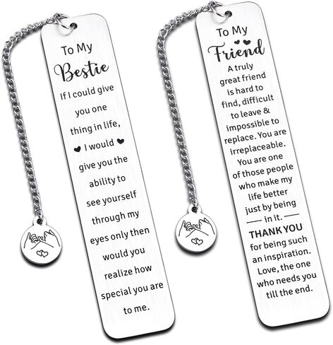 Bookmarks Gifts for Best Friends Her Valentines Day Gifts for Friend Friendship Gifts for Women International Friendship Day Gifts for Friends Women Inspirational Birthday Gifts for Best Friends 2 Pcs in Saudi Arabia