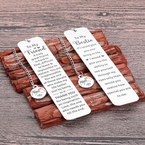 Bookmarks Gifts for Best Friends Her Valentines Day Gifts for Friend Friendship Gifts for Women International Friendship Day Gifts for Friends Women Inspirational Birthday Gifts for Best Friends 2 Pcs in Saudi Arabia